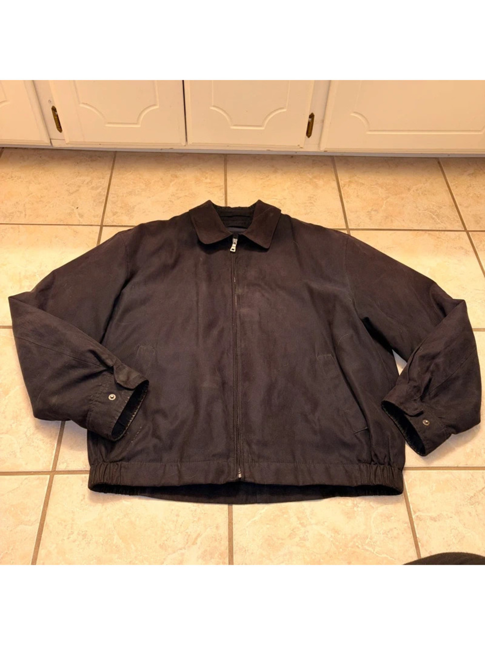 Oversized Cozy Academia Black Zip Up Jacket